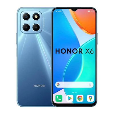 HONOR X6 Mobile Phone, 6.5 Inch Dual SIM PTA Approved, 50MP Triple Camera, 5000mAh Battery, 4GB+128GB, Android 12
